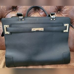 Pet Purse Leather & mesh black